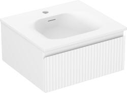 Mexen Rivel dulap baie 50 cm cu lavoar Vela, 1 sertar, canelat, alb mat - 91A20-05023-1-BF01-W23M01 (91A20-05023-1-BF01-W23M01)