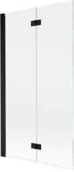 Mexen Mist paravan de cadă cu 2 panouri, stânga 100 x 150 cm, transparent, negru - 8A9-100-002-70-00-L (8A9-100-002-70-00-L)