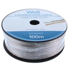 Well Cablu difuzor transparent 2X1.00mmp, 100m, Well (LSP-CCA1.00TT-100-WL)