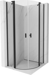 Mexen Mist cabină de duș semicirculară cu deschidere oscilație 90 x 90 cm, transparent, negru - 8A32-090-090-70-00 (8A32-090-090-70-00)