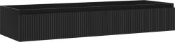 Mexen Rivel dulap baie sub lavoar 140 cm, 1 sertar, canelat, negru mat - 91A20-14023-1-BF71 (91A20-14023-1-BF71)