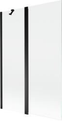 Mexen Mist paravan pentru cadă 2-arii 120 x 150 cm, transparent, negru - 8A9-120-011-70-00 (8A9-120-011-70-00)