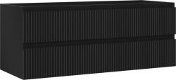 Mexen Rivel dulap baie pentru chiuvetă 120 cm, 2 sertare, canelat, negru mat - 91A20-12047-2-BFF71 (91A20-12047-2-BFF71)