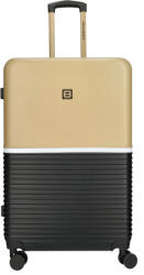 Enrico Benetti Princetown bézs-fekete 4 kerekű nagy bőrönd (Princetown-L-fekete-bezs-21000208-70)