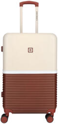 Enrico Benetti Princetown bordó-rózsaszín 4 kerekű közepes bőrönd (Princetown-M-bordo-rozsaszin-21000394-60)