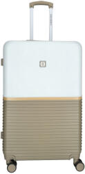 Enrico Benetti Princetown bézs-fehér 4 kerekű nagy bőrönd (Princetown-L-bezs-feher-21000393-70)