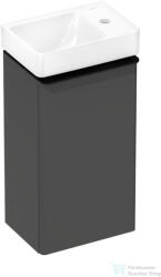 Hansgrohe XELU Q 34x25 cm-es jobbos mosdó és alsószekrény kombináció, matt gyémántszürke/matt fekete 54366670 (54366670)