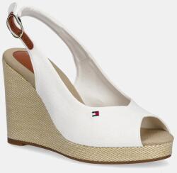 Tommy Hilfiger szandál FLAG HIGH WEDGE ESPAD SLINGBACK fehér, FW0FW08597 - fehér Női 39