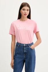HUGO pamut póló - rózsaszín M - answear - 15 990 Ft