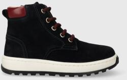 Pom D'api gyerek félcipő velúrból FLOW BOOTS sötétkék - sötétkék 29