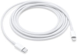  USB Type-C töltő- és adatkábel, Lightning, 200 cm, gyorstöltés, MQGH2ZM/A utódja, Apple, fehér, gyári