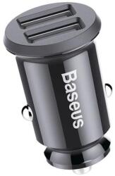 Baseus Grain Car Charger Mini Universal Smart Car Charger Black (CCALL-ML01)