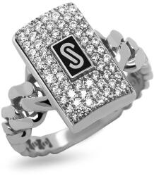 Heratis Forever Monaco Chain ring Classic Plain Pavé link, fehérarany IZ31294A