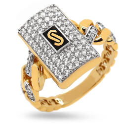 Heratis Forever Monaco chain ring Classic Alternate Pavé link, 10K IZ31219USA
