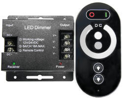 Avide LED szalag 12-24V 216W fényerőszabályzó RF érintőpaneles távirányító és vezérlő Avide (AVI ABLS1224V5TKDIMM 216W RFC)