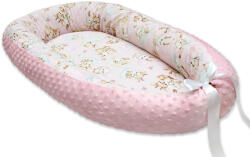 Scamp minky-vászon babafészek /PinkAnimals (MBF005)