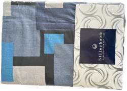 Billerbeck Bianka 3 részes pamut ágyneműhuzat - kék-fekete-szürke kockás