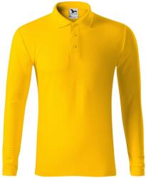 MALFINI Tricou polo bărbați cu mânecă lungă Pique Polo LS - Galbenă | XL (2210416)