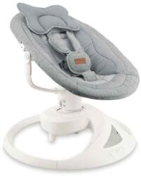 MoMi Pearl ringató-zenélő elektromos babahinta és pihenőszék, szürke