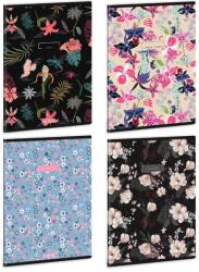 Ars Una A5 extra kapcsos füzet, négyzethálós Flowers-mix (5521) 25 (53145215)