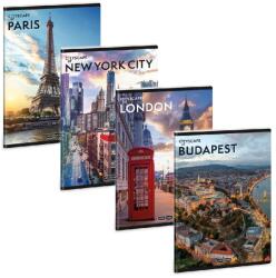 Ars Una A5 extra kapcsos füzet, sima Cityscape (5482) 25 (53154828)