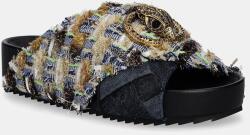 Kurt Geiger London papucs Chelsea Cross Strap sötétkék, női, platformos, 3973189609 - sötétkék Női 39