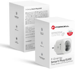 Forcell F-ENERGY EU02 Smart Plug 230V with WiFi, programmer and Tuya/Amazon Alexa support - white