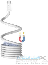 4smarts RollUp USB / USB-C mágnesesen feltekerhető töltő- és adatkábel, 1.5m, fehér