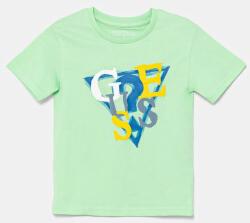 GUESS gyerek pamut póló zöld, nyomott mintás, N5GI10 K8HM4 - zöld 113-118