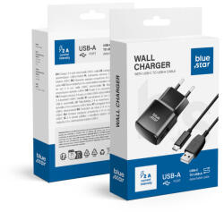 Blue Star travel charger 2A 10W USB A + cable USB A to Type C TFK-TC-1100B black