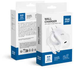 Blue Star travel charger Type C + cable Type C to Lightning PD QC4.0 3A 18W TFK-TC-1099C white