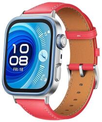 LEATHER Bőr szíj Huawei Watch Fit 4 / Fit 4 Pro piros színhez