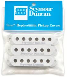Seymour Duncan Pickup Cover Set for Strat - White with Logo