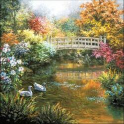 Ambiente White Swans papírszalvéta 33x33cm, 20db-os