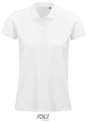 SOL'S Női PLANET organikus rövid ujjú galléros póló, SOL'S SO03575, White-2XL (so03575wh-2xl)