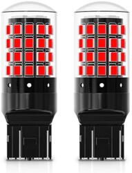 LEDtech W21/5W 7443 T20 CANBUS PIROS LED féklámpa / helyzetjelző izzó égő 12V 2db-os készlet✔️ (W21/5W LED)
