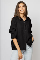 Stella Milani Camasa din in cu inel metalic pe spate Stella Milani, neagra Talie unica