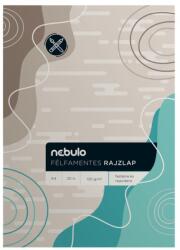 Nebulo Rajzlap félfamentes A4, papírszalagos 10 ív/csomag, Nebulo (P-RFFM-A4/10-PSZ) - irodaitermekek