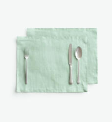 Goldea lenvászon keveréket tartalmazó reggeliző alátét - világos menta - 2db 30 x 40 cm