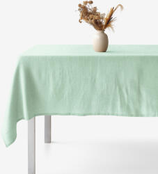 Goldea lenvászon keveréket tartalmazó szögletes terítő - világos menta 100 x 140 cm