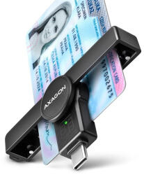 Axagon CRE-SMPC USB-C Smart card PocketReader okos kártyaolvasó (CRE-SMPC) - ezmegazshop
