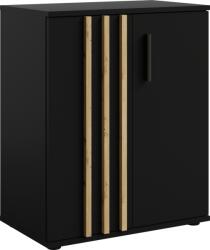 Mobikon Comoda, DTD negru stejar artisan Tolis 60x35x73 cm (0000404988) Comoda