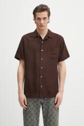 APC A. P. C. lenvászon ing chemisette roy férfi, barna, relaxed, VIALV. H12608 - barna L