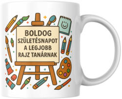 Boldog születésnapot a legjobb rajz tanárnak bögre (Boldog_szuletesnapot_legjobb_rajz_tanarnak_bogre)