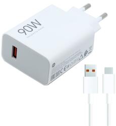 Xiaomi HYPERCHARGE COMBO încărcător de rețea priză USB (90W, încărcător rapid + cablu Type-C) ALB (BHR07ZBEU)