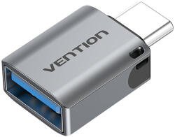 Vention USB-C M - USB 3.0 F OTG Adapter Vention (Szürke), Átalakító kábel, adapter