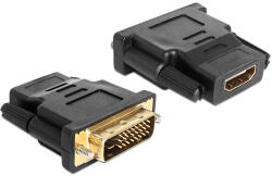 Delock Adapter DVI-D(M)(2 4+1)-HDMI(F) fekete (4043619654666)