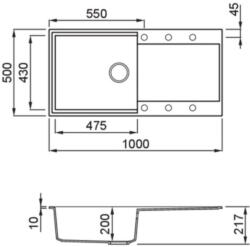 Elleci - Mosogatótálca Easy 480 G78 Espresso (qd-mk-LGY48078)