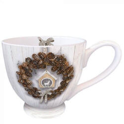 Ambiente Pine Cone Wreath Porcelánbögre 0, 45L