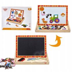 Tooky Toy Fa Tábla Kétoldalas Puzzle Mágneses Farm kirakó (TKF014)
